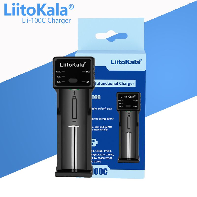 LiitoKala Lii-100C Smart Battery Charger – Universal USB Charger for Li-ion & NiMH Cells - Image 2