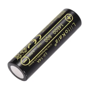 LiitoKala Lii-14A 14500 3.7V 800mAh AA Size Rechargeable Lithium-ion Battery Cell