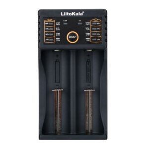 LiitoKala Lii-202 USB Dual-Slot Smart Charger for Li-ion and NiMH Batteries 18650 26650 14500
