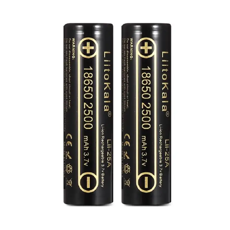 LiitoKala Lii-25A 18650 2500mAh Rechargeable Li-ion Battery – 3.7V Flat Top Cell - Image 4