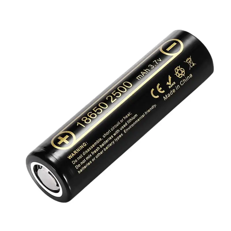 LiitoKala Lii-25A 18650 3.7V 2500mAh Flat Top Rechargeable Li-ion Battery Cell