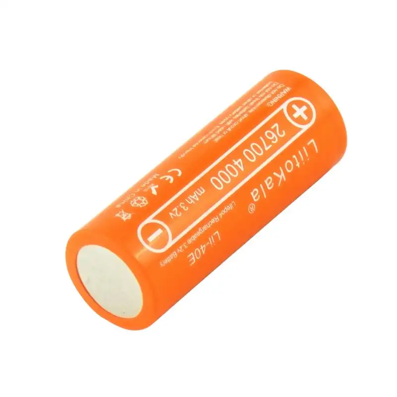 LiitoKala Lii-40E 26700 4000mAh LiFePO4 Rechargeable Battery – 3.2V High Discharge Cell - Image 2