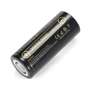 LiitoKala Lii-50A 26650 5000 mAh Li-ion Rechargeable Battery – High Capacity 3.7 V Flat Top Cell