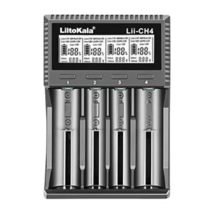 LiitoKala Lii-CH4 4-Slot USB Smart Battery Charger – Multi-Chemistry Charger for Li-ion, LiFePO4 & NiMH Batteries