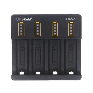 LiitoKala Lii-L16340 Smart USB 5V 4-Slot Charger for 16340 Li-ion Rechargeable Batteries