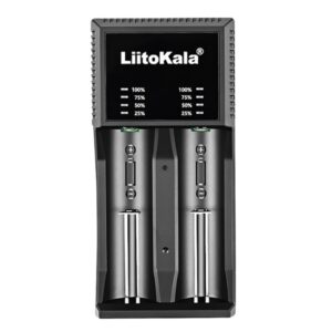 LiitoKala Lii-PL2 Dual-Slot Smart Charger for Li-ion and NiMH Batteries 18650 26650 21700