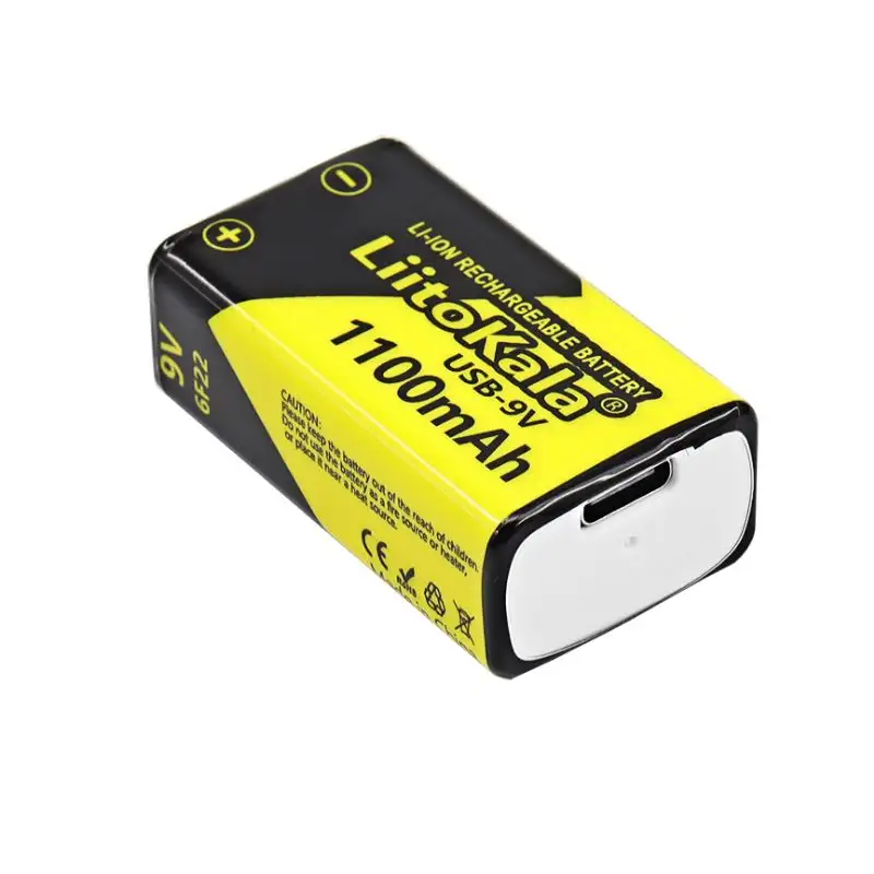 LiitoKala USB-9V 1100mAh Type-C Rechargeable Li-ion Battery - Image 2