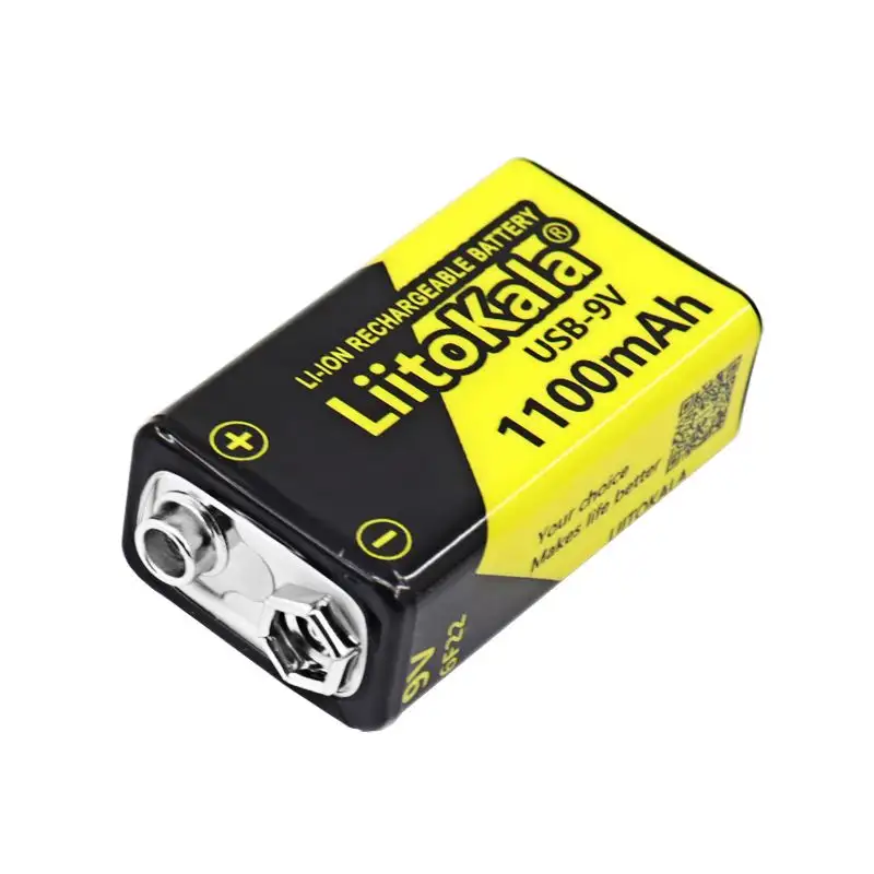 LiitoKala USB-9V 6F22 1100mAh Type-C Rechargeable 9V Lithium-ion Battery Cell